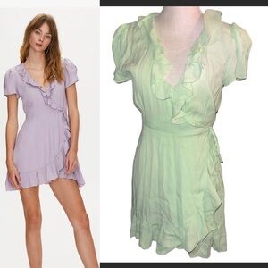 Artizia Sunday best pastel green mini ruffle dress medium